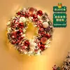 Decoraciones de Navidad Corona de Navidad para el Hogar Anillo para Árbol de Navidad Decoración de Escena de Jardín de Infancia Arreglo Adorno Creativo para Colgar en la Puerta