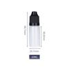 Botella puntiaguda, botella exprimible, botella de plástico translúcida de 10 ml y 30 ml para gotas para los ojos, botella pequeña, subbotella de pigmento de PE.