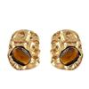 Pendientes Retro Estilo Maillard de Piedra Ojo de Tigre para Mujer Diseño de Nicho Pendientes Líquidos Asimétricos Joyería para Orejas Elegante y de Moda