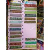 Renda com franjas de fio de algodão, borlas, fio de poliéster espesso, base de algodão, borda, cores fluorescentes, decoração colorida