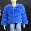 Abrigo de piel sintética de zorro europeo y americano abrigo de piel para niños ropa para niños costura engrosado cálido abrigo de piel de invierno