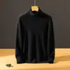 Suéter de Cachemira de Doble Hilo con Cuello Alto de Terciopelo Baitai 2026, Colección Otoño/Invierno, Ligero, Lujoso, Cálido, Casual, Ajuste Holgado, Capa Base de Punto