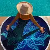 Toalla de Playa de Microfibra Grande Transfronteriza, Esterilla de Playa Redonda Estampada con Borlas, Toalla de Baño de Secado Rápido, Toalla Personalizada
