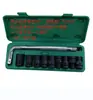 Socket Cuadrado de Doble Extremo Socket Pequeño para Pistola de Aire Impulsor de 1/2 Pulgada 5 a 32 mm Llave Doble Cuadrada Tratado Térmicamente y Duradero