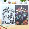 24 Plantillas Educativas para Pintar Fácilmente, Tableros de Dibujo Huecos para Informes Manuscritos, Plantillas de Álbum DIY para Planificadores Creativos
