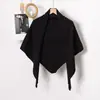 Chal suéter de rayas para mujer extra grande otoño e invierno nuevo cálido toalla triangular todo partido de alta calidad bufanda tejida exterior invierno
