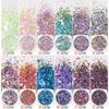 Traje de 12 colores transfronterizo polvo de brillo color mágico que cambia de luz brillo mixto lentejuelas polvo de aluminio europeo camaleón joyería para uñas