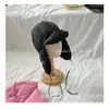 Corea del Sur Mismo Estilo Pin Temporada Pareja Color Sólido Exterior Montar a Caballo Cortavientos A prueba de Frío Abajo Cálido Protección para los Oídos Gorro Lei Feng Cálido