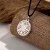 Colar Fuzi Compasses Corda Trançada Masculino e Feminino Moda Novo Estilo Chinês Corrente de Pescoço com Pingente Bússola Oito Tesouros Design Estilo Antigo