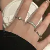 Anel Popular de Coração de Pérola Doce e Versátil Estilo Coreano para Mulheres, Anel de Dedo Indicador Borboleta com Design Único