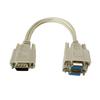 Cable VGA de Doble Extremo 15 para 15 Pines Macho a 2-Hembra Blindado Núcleo de Cobre Puro Cabezal Blanco Azul 25cm Cable Adaptador VGA