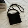 Nuevo modelo 2026, exquisito bolso cubo de moda coreana en gamuza, de un solo hombro cruzado, gran capacidad, tacto de terciopelo, otoño