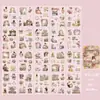 20 Piezas de Luz Flotante Sueño Troquelado Pegatinas de Mascota Libro, Tema de Personaje Chica Coreana Retro Manualidades Libro de Pegatinas DIY