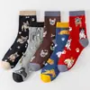 Calcetines de comercio exterior transfronterizos estilo académico coreano japonés para mujer, lindos calcetines de gatito de dibujos animados para otoño e invierno, fabricantes al por mayor