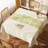 Mantel Cuadrado Floral Fresco y Sencillo Impermeable, Resistente al Aceite y al Calor Modelo Nuevo 2026 Cuadrado a Cuadros Cubierta para Mesa de Comedor Mesa de Café
