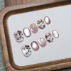 Nueva Manicura Portátil Hecha a Mano, Estilo Corto Lindo, Parche de Uñas Postizas Estilo Ins Blanqueador, Producto Terminado Desmontable