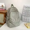 Mochila Escolar Femenina Estudiante Universitaria Color Sólido Estilo Preppy Versátil Gran Capacidad Mochila 2026 Nueva Mochila de Viaje para Computadora para Hombres