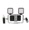 Soporte para Fotografía de Teléfono Móvil Accesorios de Expansión Metálica para Vlogs Set de Disparo Jaula Metálica Doble para Teléfono de Mano de Aleación de Aluminio