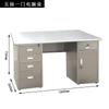 Mesa de Escritório para Computador em Aço Inoxidável 304 Oficina Sem Poeira com Gaveta Mesa de Escrita Tampo Retangular Mesa Individual