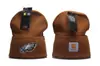 2025 Nuevo Gorro de Punto Cálido para Exteriores con Borrego Grueso Bordado Estilo Pareja Lana Gorro Invierno Eagle Raid