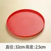 Suprimento transfronteiriço Prato de palha de trigo Bandeja de mesa Bandeja de chá Bandeja redonda doméstica para pratos Bandeja de frutas plástica para restaurante