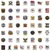 Conjunto Transfronteiriço de 50 Peças de Adesivos Graffiti Comemorativos do 250º Aniversário Americano com Elementos de Bandeira, Adesivos Comemorativos Decorativos de Papel à Prova d'Água