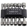 14PCs soquete métrica-polegada combinação conjunto de ferramentas punho hexagonal não-magnético parafuso elétrico vento aprovado chave de soquete