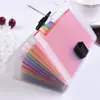 Carpeta de acordeón arcoíris, carpeta de documentos mini de oficina A6 con cordón de plástico, carpeta de almacenamiento de 13 compartimentos al por mayor