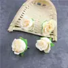Flores de simulación capullos de té pequeños flores pequeñas cabezas de flores bodas flores artificiales flores de seda hecho a mano DIY flores decorativas cortinas de cuentas cuentas de hilo