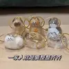 Pingente Cápsula Transparente Criativo para Armazenar Pelo de Gato Chaveiro Gashapon Ornamento Comemorativo