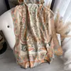 Bufanda Gruesa de Imitación Cachemir para Mujer Invierno Nuevo Jacquard de Contraste Doble Cara Estilo Étnico Retro Flor de Anacardo Chal Exportación