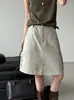 La nueva colección de otoño de Juzhi presenta una falda casual ligera de estilo coreano, simple y adecuada para ir al trabajo. (viene con un cinturón) 6998