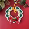 Exportação comércio exterior novo animal de estimação Natal lã gola cachecol alce bola gato cachorro gola cachecol tricotado
