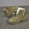 2026 Nuevas Botas de Trabajo con Forro de Felpa para Hombre, Resistentes al Olor, de Caña Alta, con Cremallera, Antideslizantes, Resistentes al Desgaste, Botas Martin, Botas de Trabajo para Construcción y Montañismo