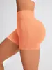 Shorts de Yoga Esportivo Europeu e Americano Transfronteiriço para Mulheres, Sem Costura de Cintura Alta Levanta Bumbum Corrida Fitness Três Pontos Calça de Yoga Bumbum de Pêssego