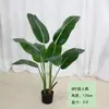 Vento Nórdico Grande Simulação Planta Verde Viajante Banana Cauda Solta Folha de Tartaruga Kwai Vaso Decorativo Alto Sentido Planta Falsa Atacado