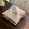Estilo Pastoral Coreano Algodão Classe A Aeróbico Fio Duplo Conjunto de Três ou Quatro Peças Algodão Puro Estampa Floral Absorvente de Umidade, Respirável e Macio