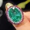 2025 Huabi Joyería Base de Cobre Chapado en Oro Imitación Corte Nido de Pájaro Verde Para Negro Oro Conjunto para Mujer 15*20-13*18