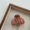 Pinza para el pelo de calabaza retro pequeña con veta de mármol ABS, pinza de tiburón de estilo chino nuevo para mujer, pinza para la parte trasera de la cabeza para recogido a medias