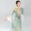 Ropa de Práctica de Danza China, Disfraces de Danza Clásica, Vestidos de Gasa Adelgazantes de Estilo Antiguo, Disfraces de Performance de Danza Clásica, Atuendos Fluidos para Performance en Escenario