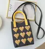 Bolso de Mano de Punto de Nuevo Estilo Color Dopamina Bolso de Almacenamiento Versátil de Nicho Bolso Pequeño de Punto Cruzado