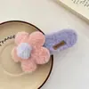 Pinza para el Pelo de Peluche de Flor Dulce y Linda para la Parte Trasera de la Cabeza de Mujer Pinza Grande de Pato para el Cabello Nuevo Clip para el Cabello de Otoño e Invierno Tocado