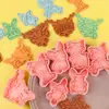 Molde de Biscoito Rena de Natal Coração 3D Desenho Animado Molde de Biscoito Argila DIY Simulação Biscoitos Impressos