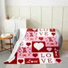 Manta del Día de San Valentín Manta de Franela Amor Decoración del Hogar Amor Romántico Adecuada para Pareja Árbol de Amor Cálido Manta de Cama