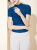 Blusa Feminina Miyake Verão Alto Padrão Senso Contratual Design Básico Senso Rato Plissado Moda Simples Manga Curta Camiseta Feminina Tendência