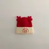 Gorros para Bebé para Otoño e Invierno, Cálidos Gorros de Lana Engrosados Festivos de Año Nuevo para Niños y Niñas, Gorros Tejidos Pequeños para Bebés