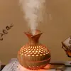 Humidificador Creativo de Flor USB Mini para Hogar, Coche Pequeño, Habitación con Luz Ambiental RGB, Hidratante