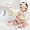 Calcetines de Algodón Finos Huecos Transpirables Color Liso Estéreo para Bebé Calcetines Sin Costuras para Recién Nacido Infantil Calcetines de Malla con Orejitas Pequeñas
