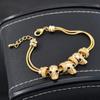 Pulseras de Calavera Europeas y Americanas Nuevas Chapadas en Oro, Pulseras Personalizadas de Moda y Tendencia para Mujer Fabricante Mayorista B171