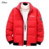 Novo Casaco Acolchoado de Algodão com Gola Alta Masculino de Inverno Espesso Quente Casaco Acolchoado de Algodão Marca de Moda Masculino Curto Casaco Acolchoado de Algodão Estilo Coreano Jaqueta Acolchoada de Algodão em Estoque
